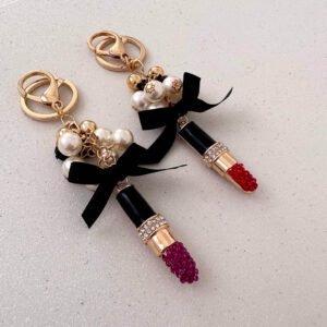 Llavero Labial con Perlas