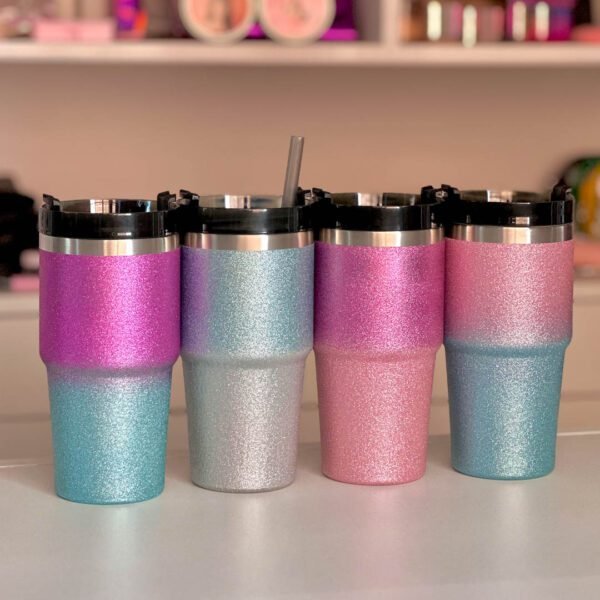Vaso Térmico Glitter 600 ml.