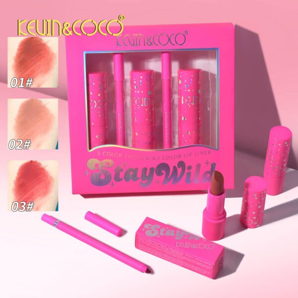 Set Labiales + Delineador para Labios Stay Wild Kevin & Coco