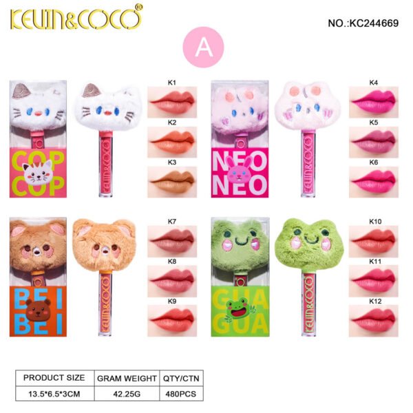 Labial Mate Animal Party Peluche Kevin & Coco - Imagen 2