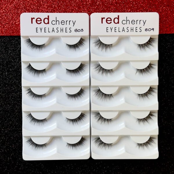 Pestañas Red Cherry Set de 5 Pares - Imagen 4